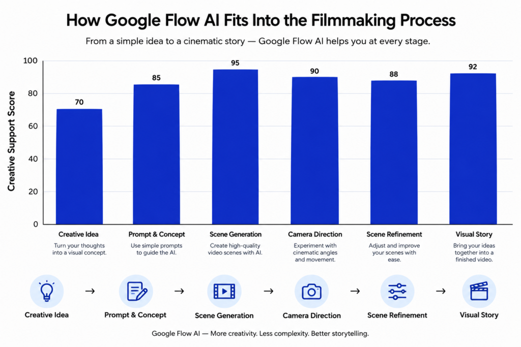How Google Flow AI fits into the filmmaking process